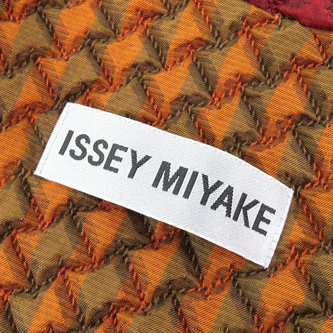 Excellent ISSEY MIYAKE coat 3D Steam Stretch Bubble Coat Red brown
