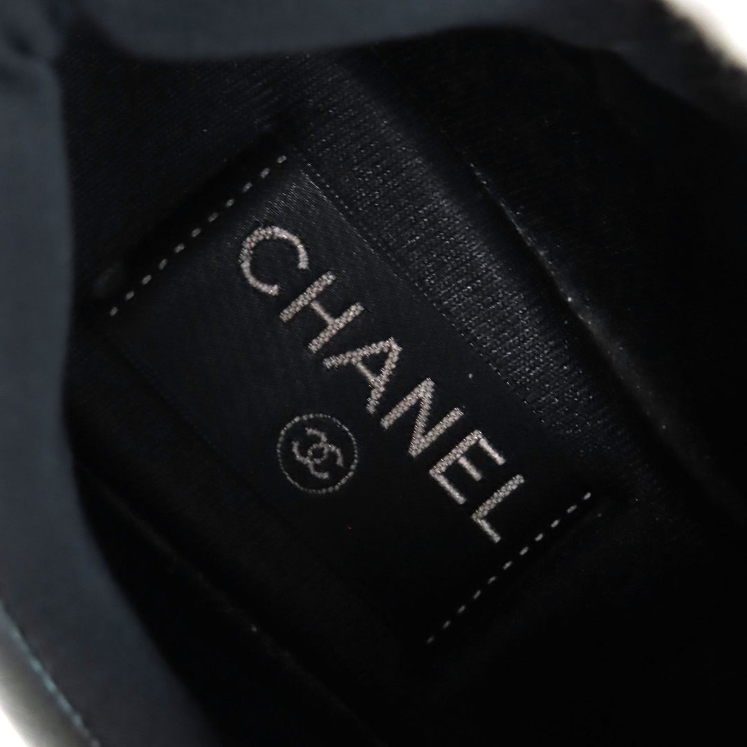 Great CHANEL sneakers All black Suede leather Women 36.5 G33745