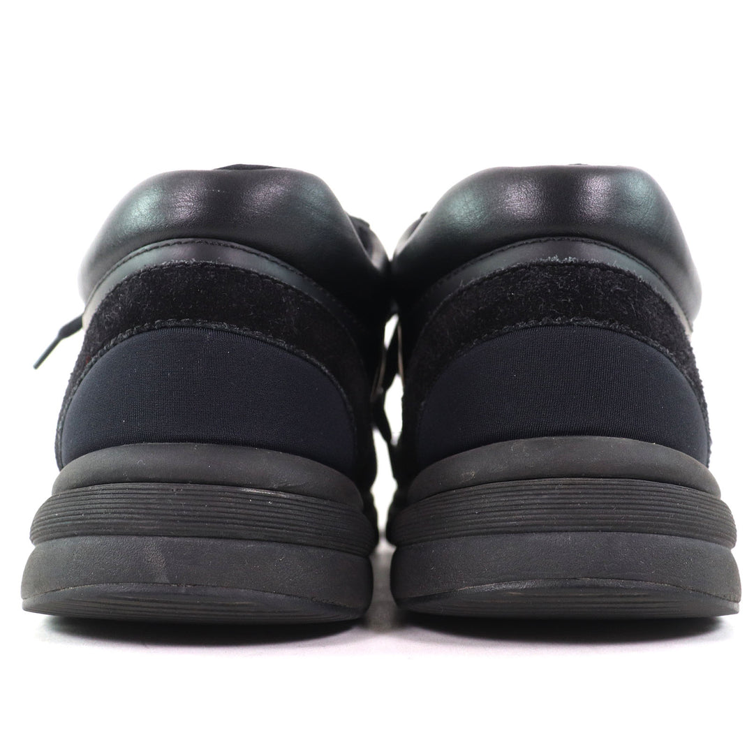 Great CHANEL sneakers All black Suede leather Women 36.5 G33745