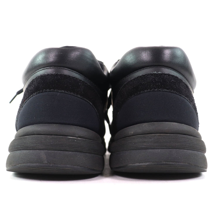 Great CHANEL sneakers All black Suede leather Women 36.5 G33745