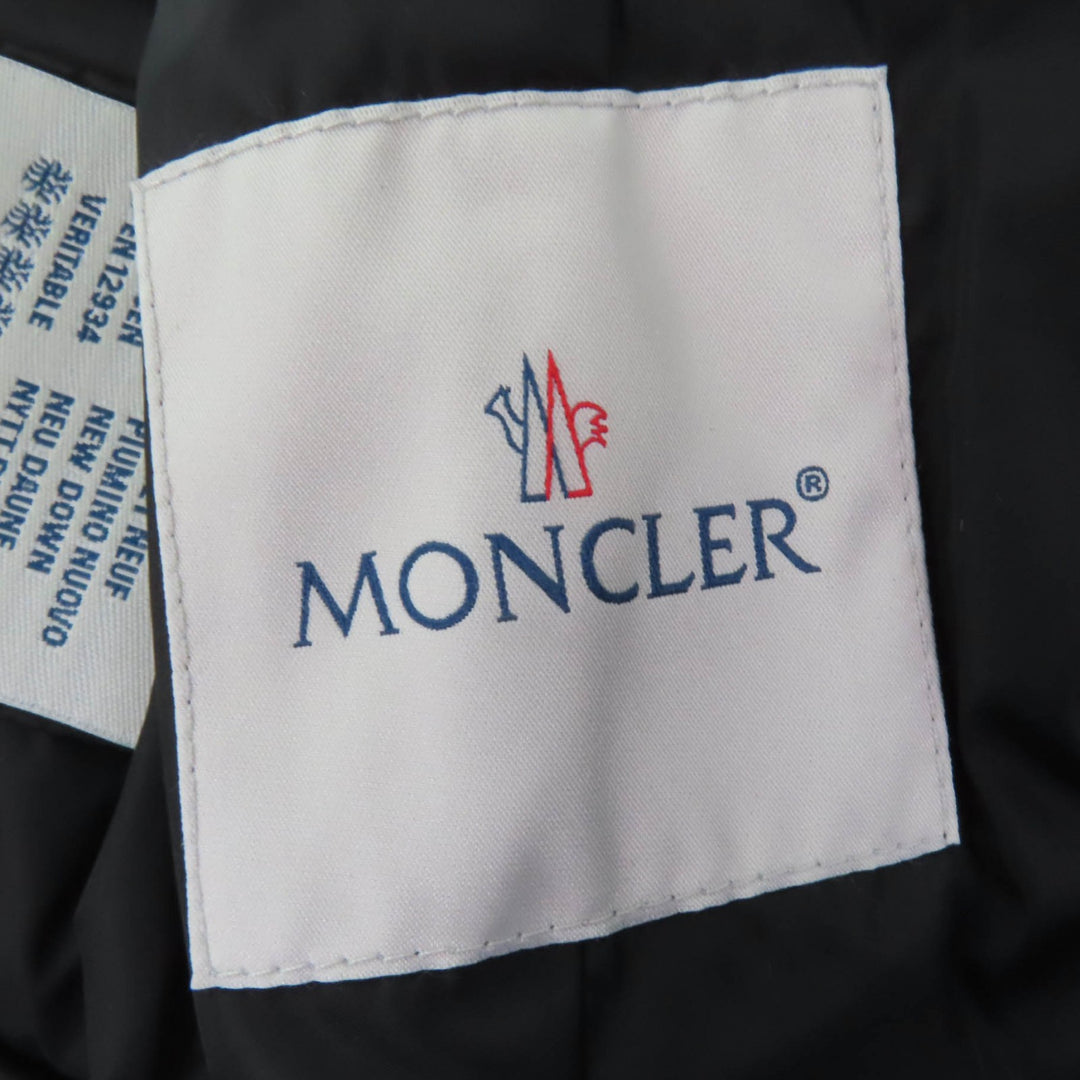 Pristine MONCLER Down vest RODEIA ZIP UP LEATHER VEST DOWN WITH LOGO BUTTON