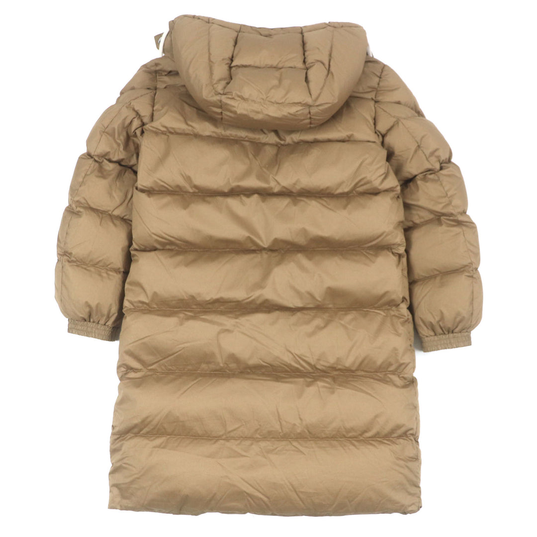 Great MONCLER down coat ROUBAUD with hood and leather patch Brown cotton mens 1