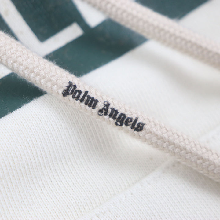 Excellent MONCLER GENIUS 8×Palm Angels hoodie HOODIE Ivory cotton mens S