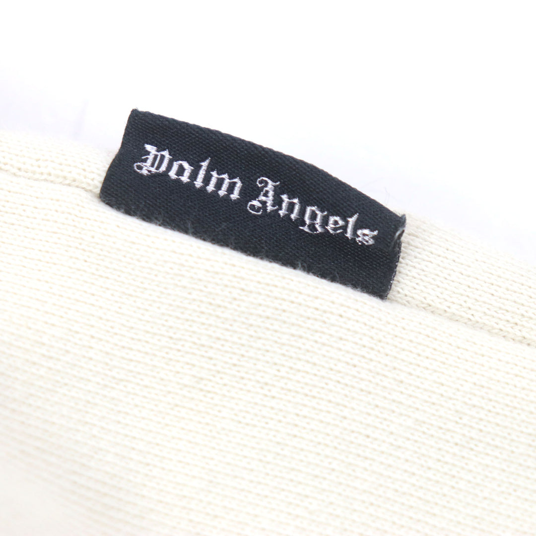 Excellent MONCLER GENIUS 8×Palm Angels hoodie HOODIE Ivory cotton mens S