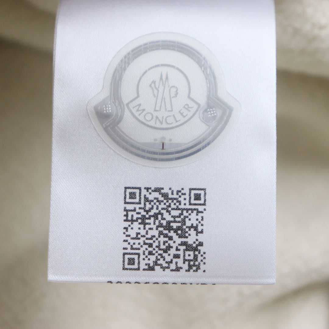 Excellent MONCLER GENIUS 8×Palm Angels hoodie HOODIE Ivory cotton mens S