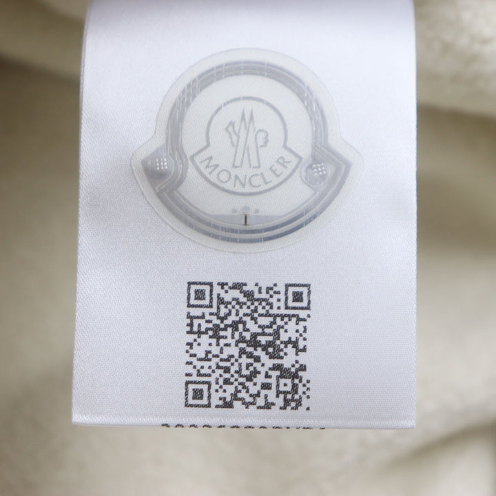 Excellent MONCLER GENIUS 8×Palm Angels hoodie HOODIE Ivory cotton mens S