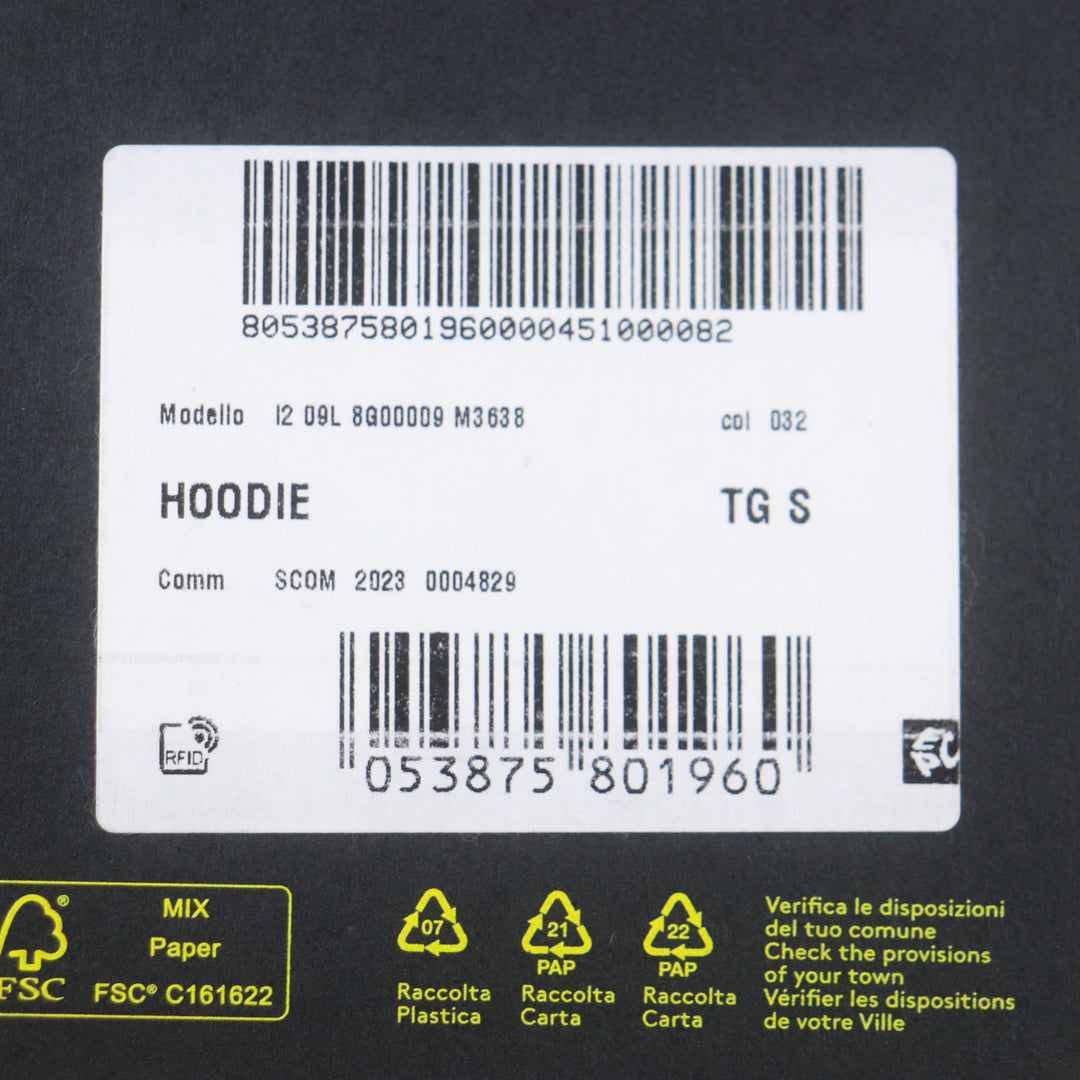 Excellent MONCLER GENIUS 8×Palm Angels hoodie HOODIE Ivory cotton mens S