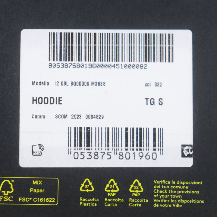 Excellent MONCLER GENIUS 8×Palm Angels hoodie HOODIE Ivory cotton mens S