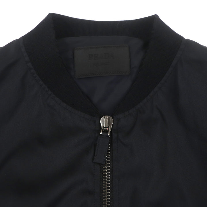 Excellent PRADA Bomber jacket black polyamide (nylon) mens S SGC006