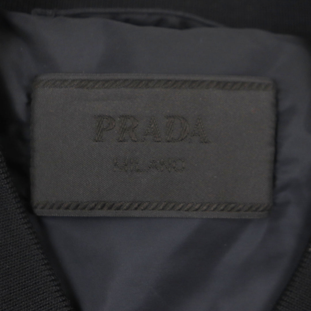 Excellent PRADA Bomber jacket black polyamide (nylon) mens S SGC006