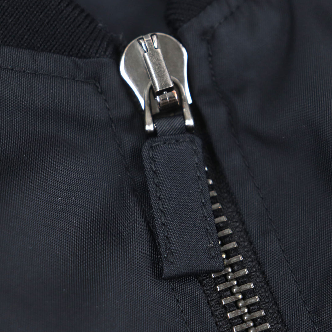 Excellent PRADA Bomber jacket black polyamide (nylon) mens S SGC006