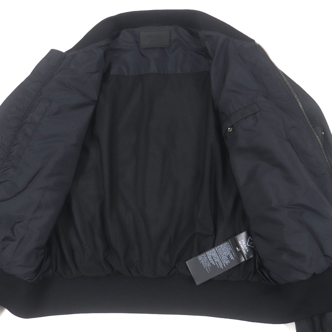 Excellent PRADA Bomber jacket black polyamide (nylon) mens S SGC006