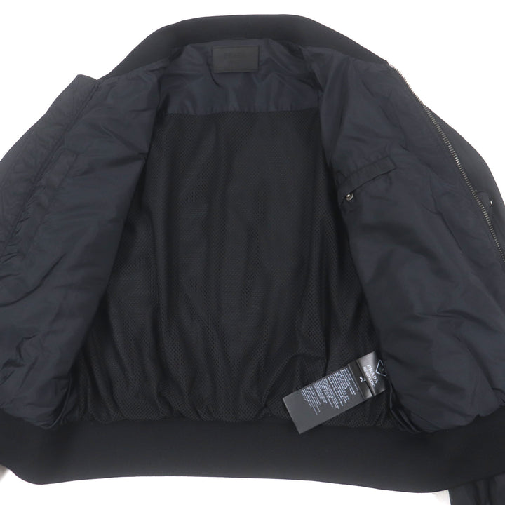 PRADA Bomber jacket Re-Nylon Zip Up black polyamide (nylon) mens S SGC006