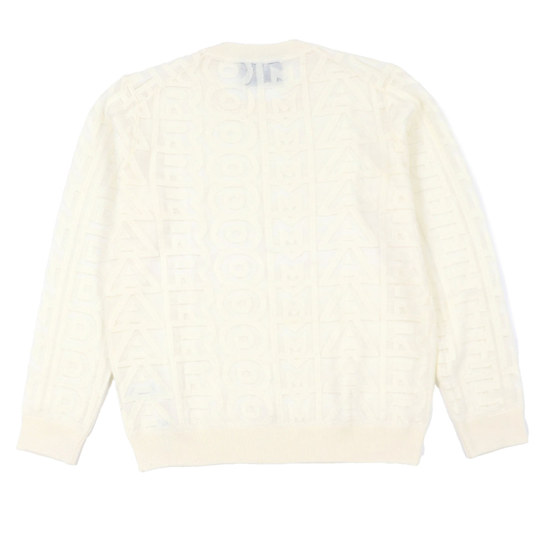 Excellent FENDI MARC JACOBS sweater longsleeve T-shirt knit Ivory wool 54 FZX131