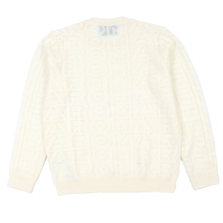 Excellent FENDI MARC JACOBS sweater longsleeve T-shirt knit Ivory wool 54 FZX131