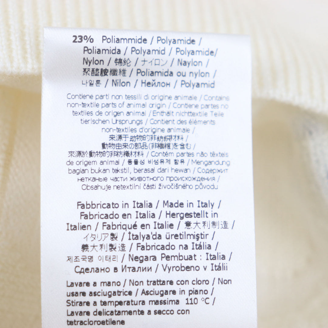 Excellent FENDI×MARC JACOBS sweater long sleeve T-shirt knit Ivory wool mens 54 FZX131