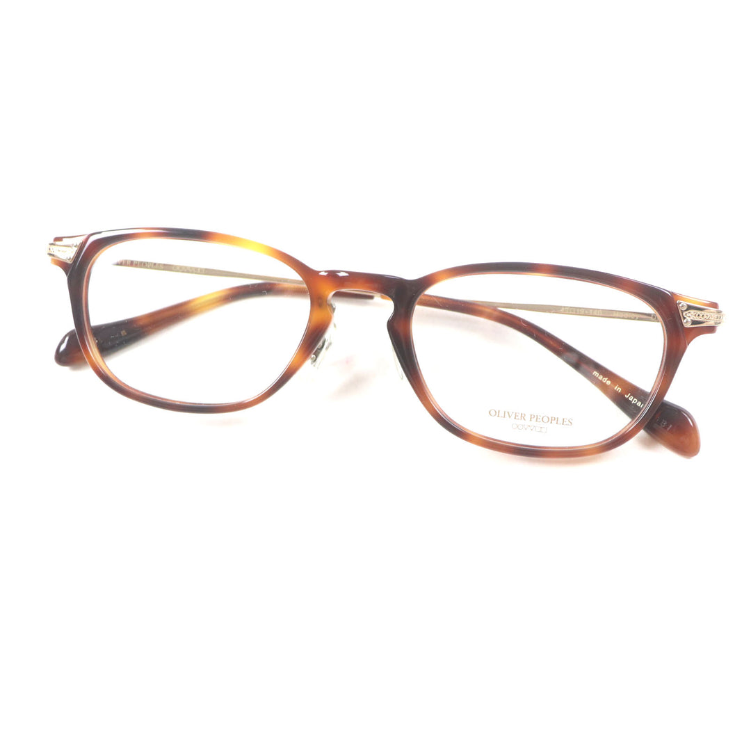 Pristine OLIVER PEOPLES Glasses Hadley DM Pattern Wellington Shape Clear brown mens