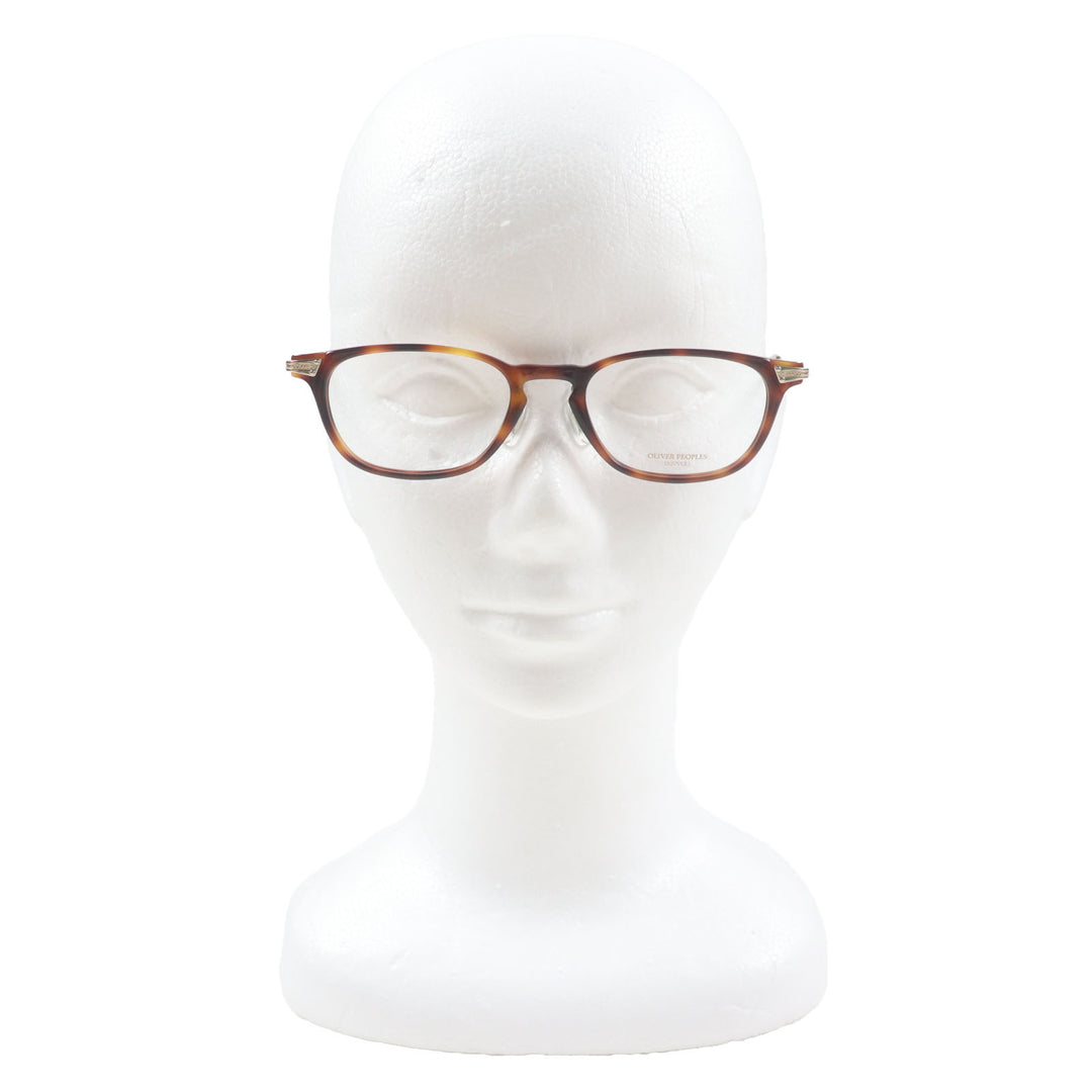 Pristine OLIVER PEOPLES Glasses Hadley DM Pattern Wellington Shape Clear brown mens