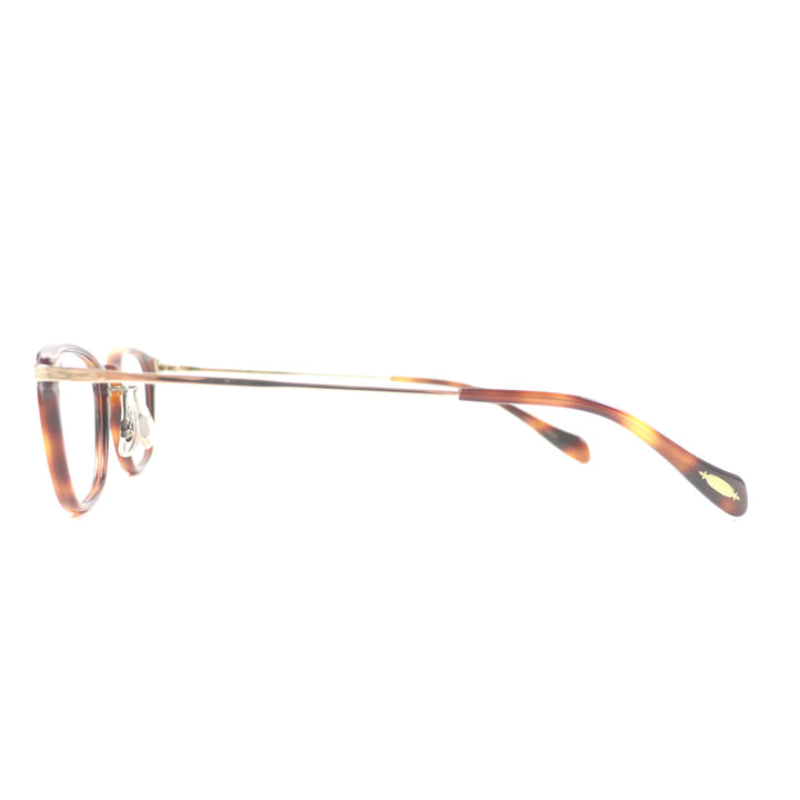 Pristine OLIVER PEOPLES Glasses Hadley DM Pattern Wellington Shape Clear brown mens