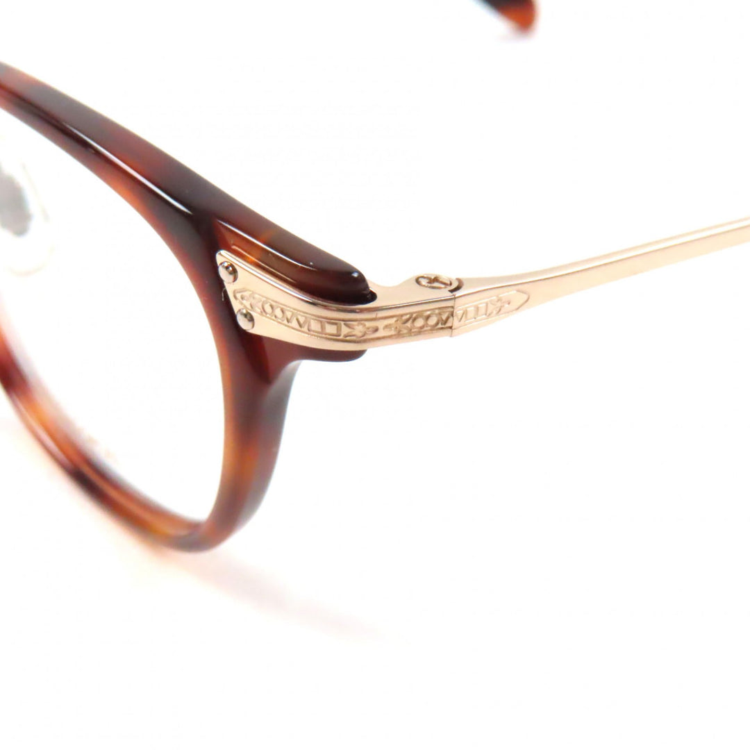 Pristine OLIVER PEOPLES Glasses Hadley DM Pattern Wellington Shape Clear brown mens
