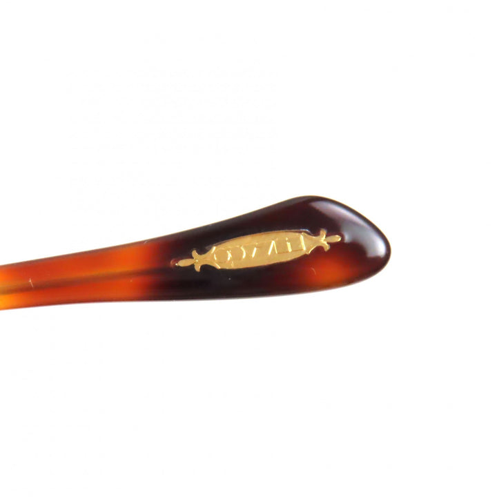 Pristine OLIVER PEOPLES Glasses Hadley DM Pattern Wellington Shape Clear brown mens
