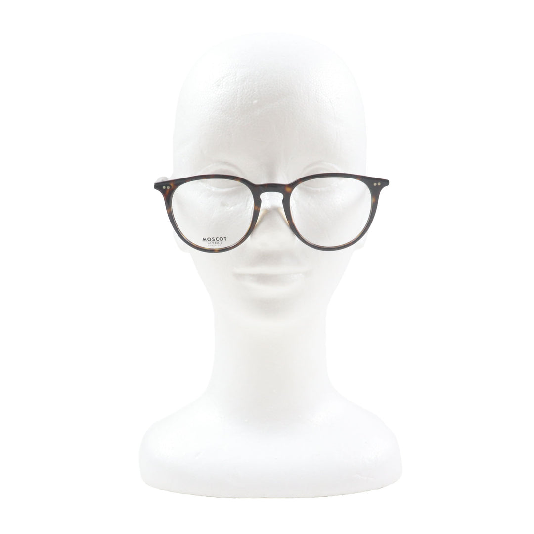 Excellent MOSCOT Glasses JARED Marble Pattern Round Shape Clear brown mens
