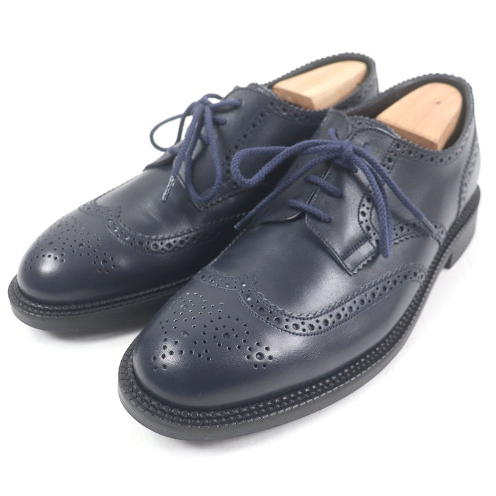 Pristine J.M WESTON Dress shoes 4 Eyelet Derby Full brogue wingtip leather mens