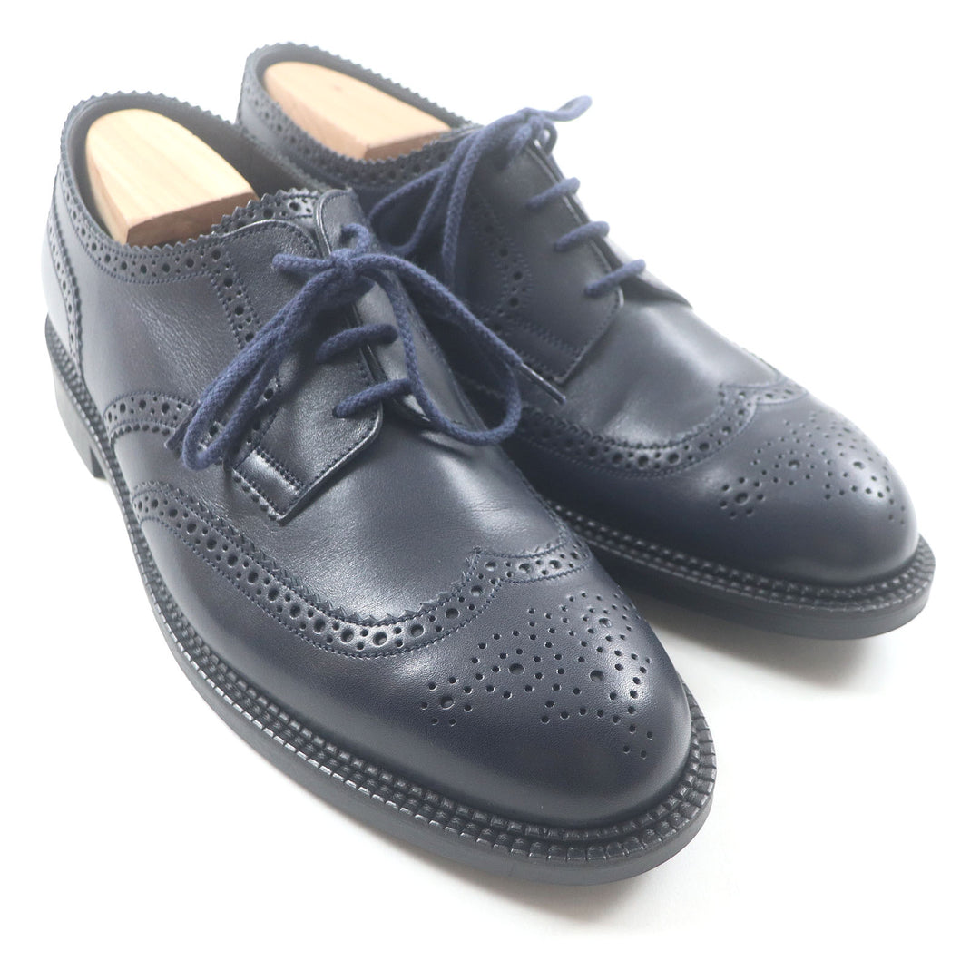 Pristine J.M WESTON Dress shoes 4 Eyelet Derby Full brogue wingtip leather mens