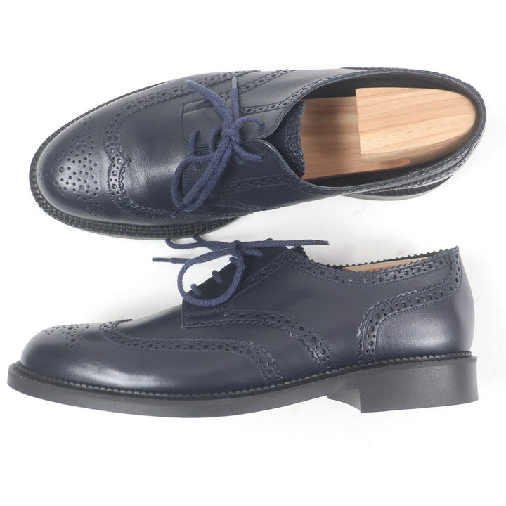 Pristine J.M WESTON Dress shoes 4 Eyelet Derby Full brogue wingtip leather mens