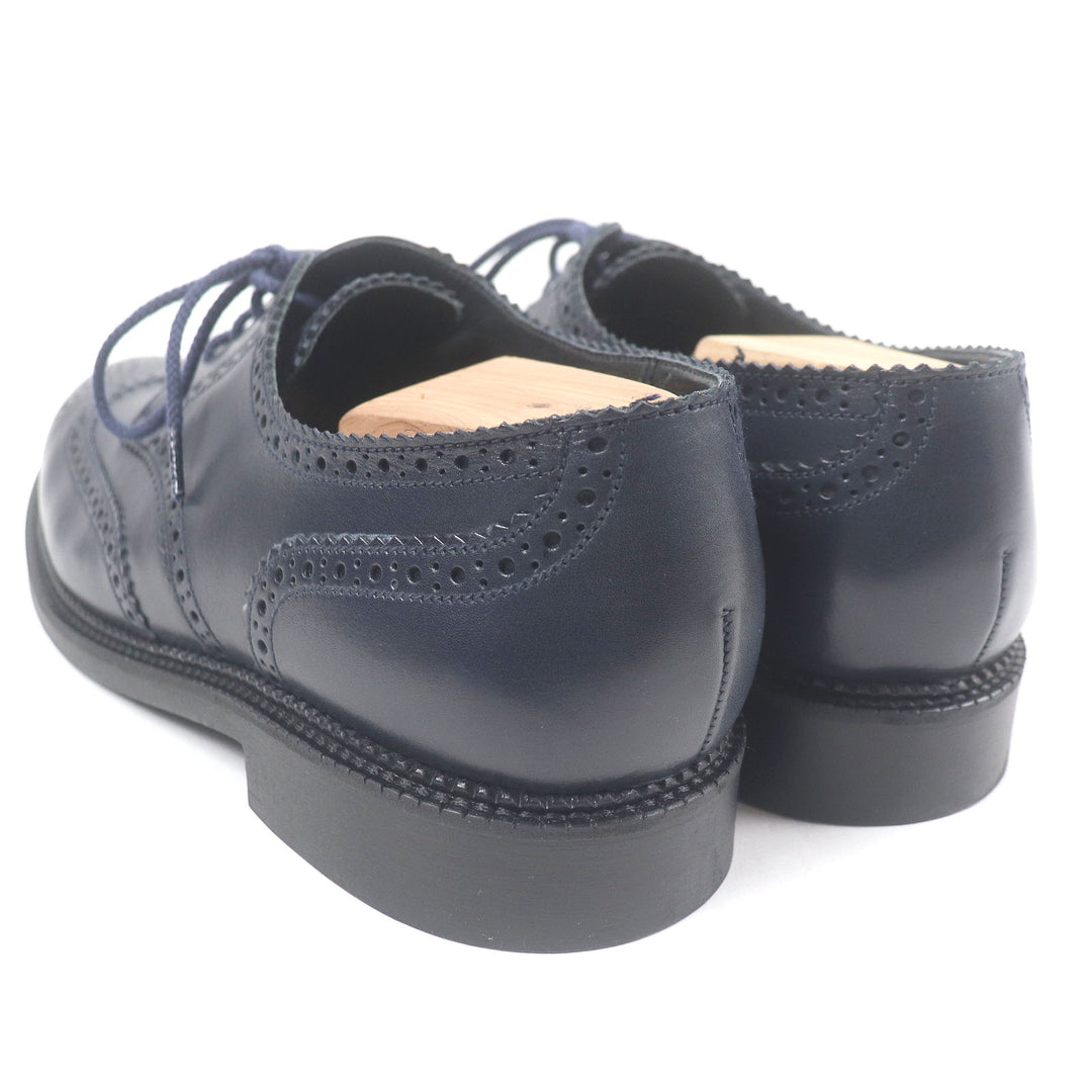 Pristine J.M WESTON Dress shoes 4 Eyelet Derby Full brogue wingtip leather mens