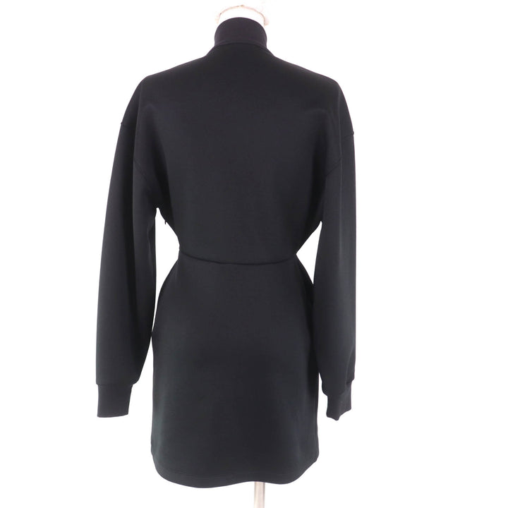 Excellent PRADA dress Jersey with triangle charm black polyester Women 36 P3K43