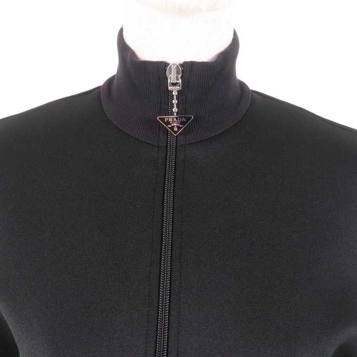 Excellent PRADA dress Jersey with triangle charm black polyester Women 36 P3K43