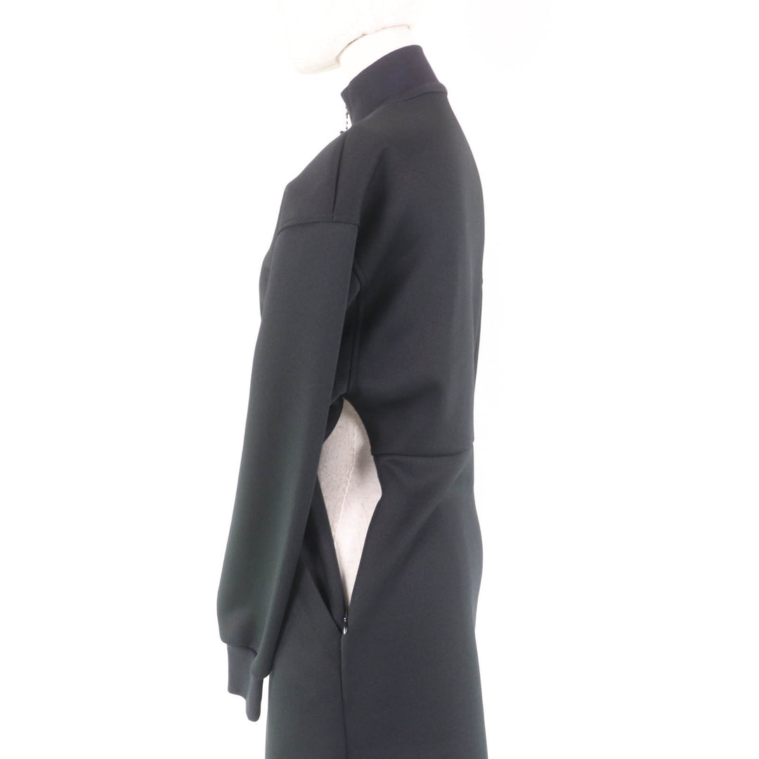 Excellent PRADA dress Jersey with triangle charm black polyester Women 36 P3K43