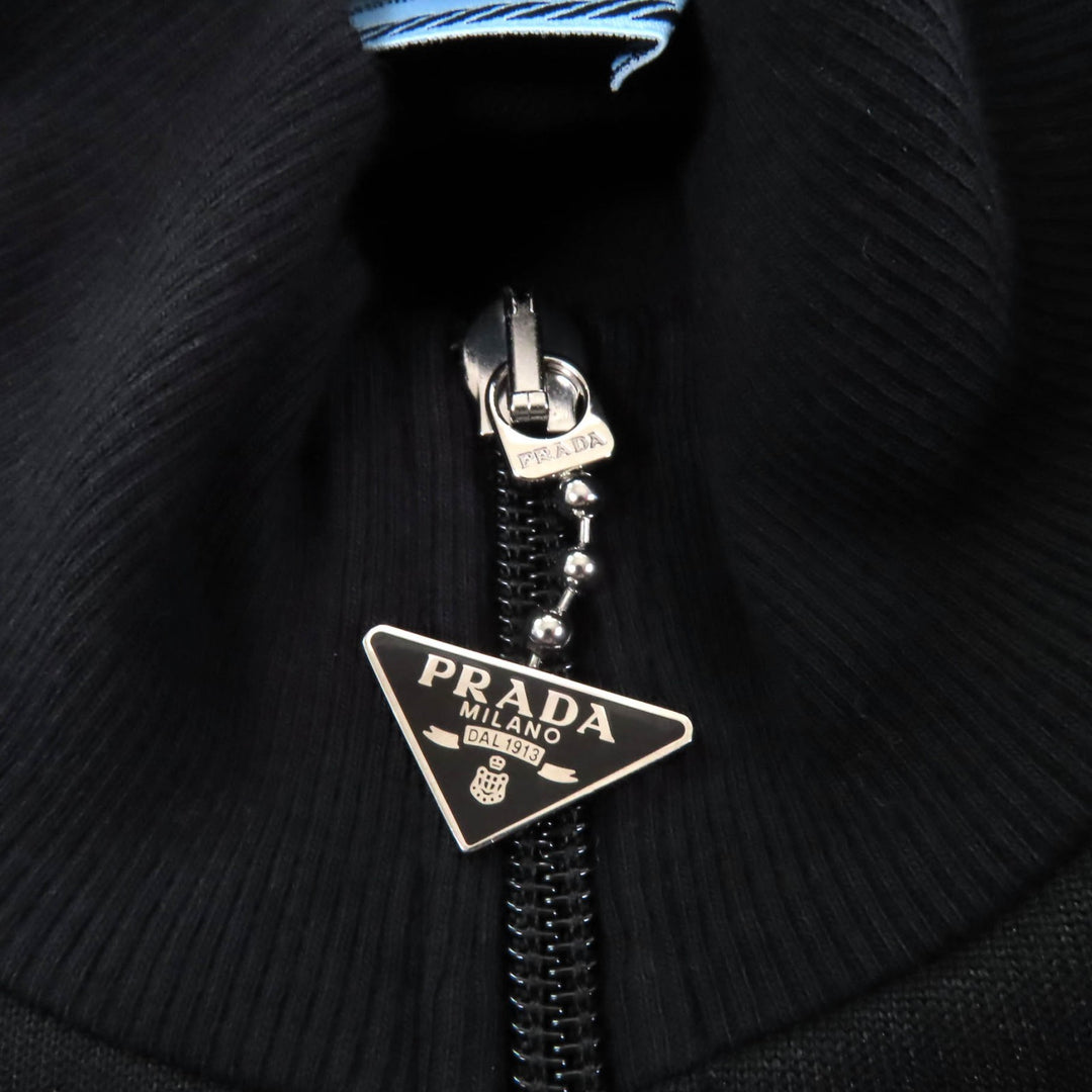 Excellent PRADA dress Jersey with triangle charm black polyester Women 36 P3K43