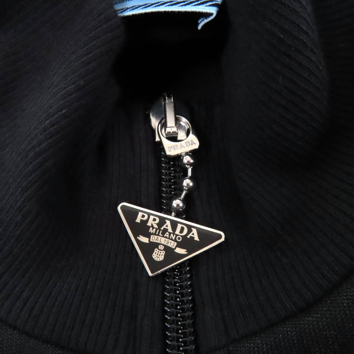 Excellent PRADA dress Jersey with triangle charm black polyester Women 36 P3K43