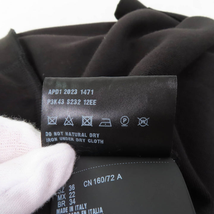Excellent PRADA dress Jersey with triangle charm black polyester Women 36 P3K43