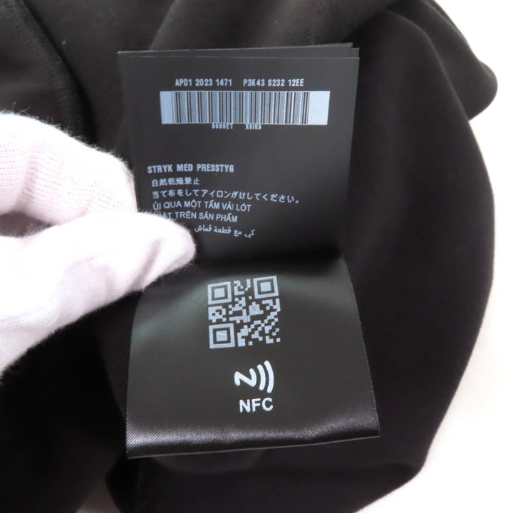 Excellent PRADA dress Jersey with triangle charm black polyester Women 36 P3K43