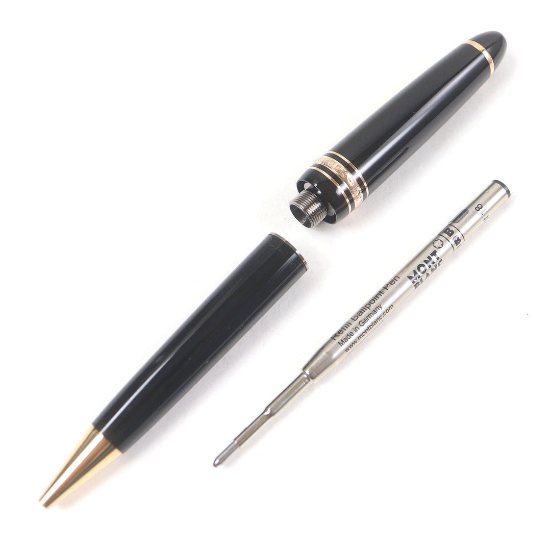 Great MONTBLANC Ballpoint pen Meisterstckle Grand Twist type Black gold mens