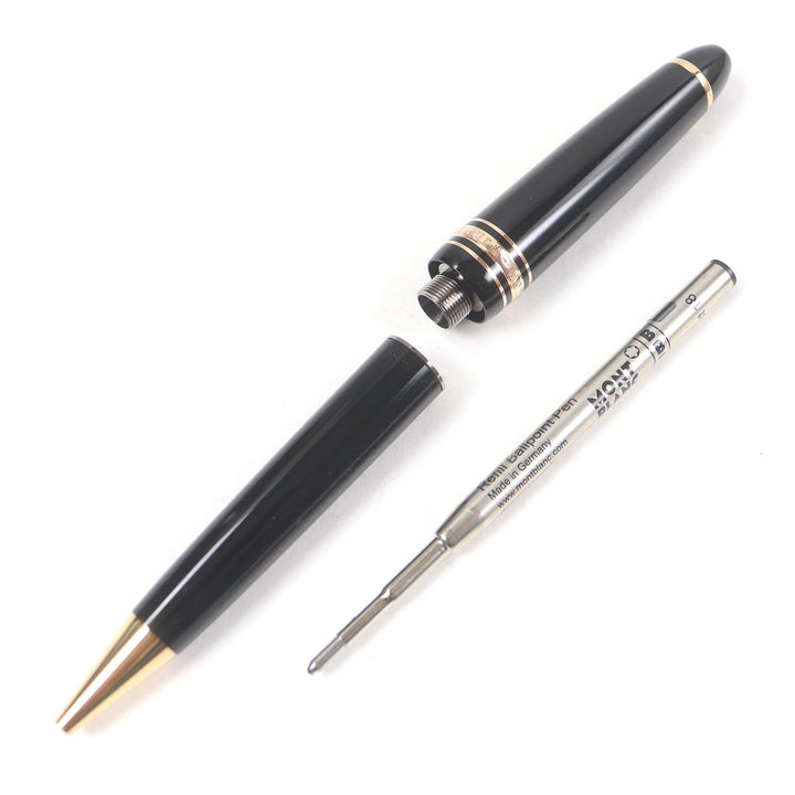 Great MONTBLANC Ballpoint pen Meisterstckle Grand Twist type Black gold mens