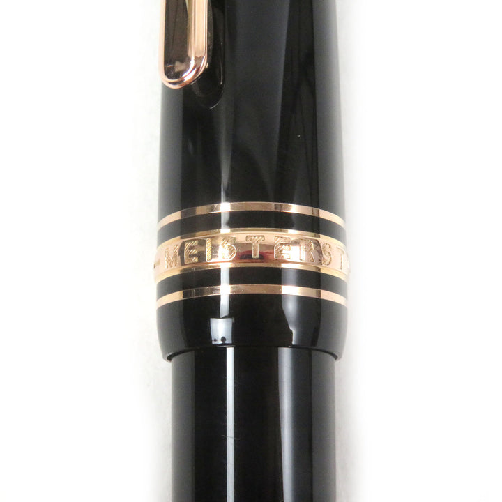 Great MONTBLANC Ballpoint pen Meisterstckle Grand Twist type Black gold mens