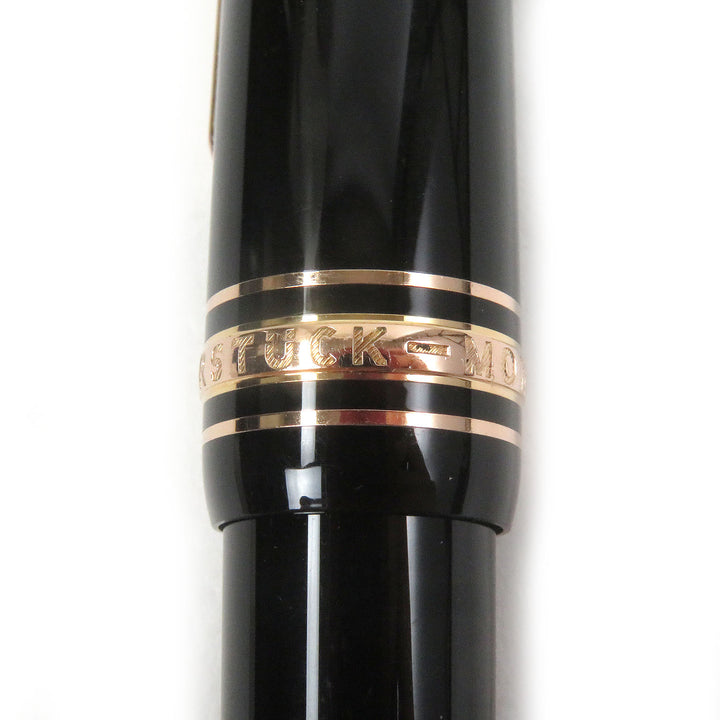Great MONTBLANC Ballpoint pen Meisterstckle Grand Twist type Black gold mens