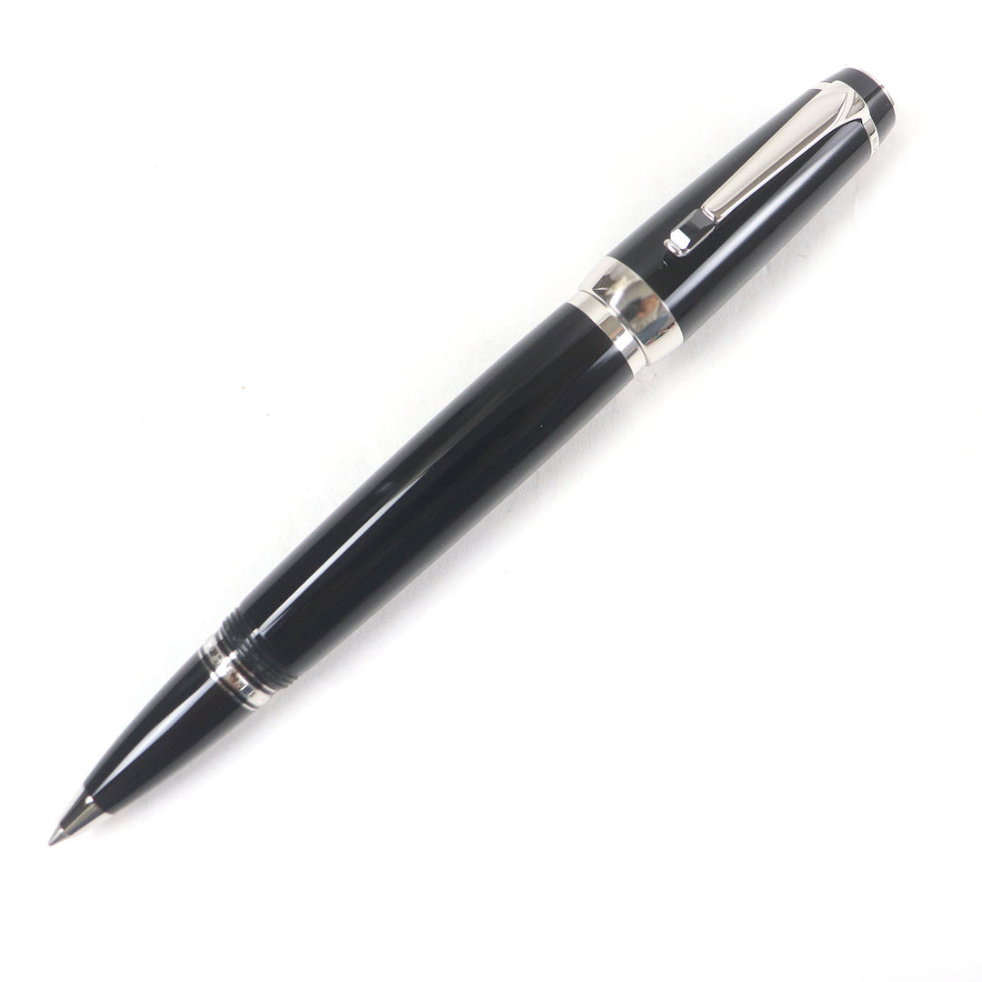 Excellent MONTBLANC Ballpoint pen BOHEME Cap type Black Silver Colored Gemstones