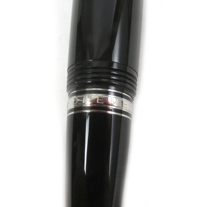 Excellent MONTBLANC Ballpoint pen BOHEME Cap type Black Silver Colored Gemstones