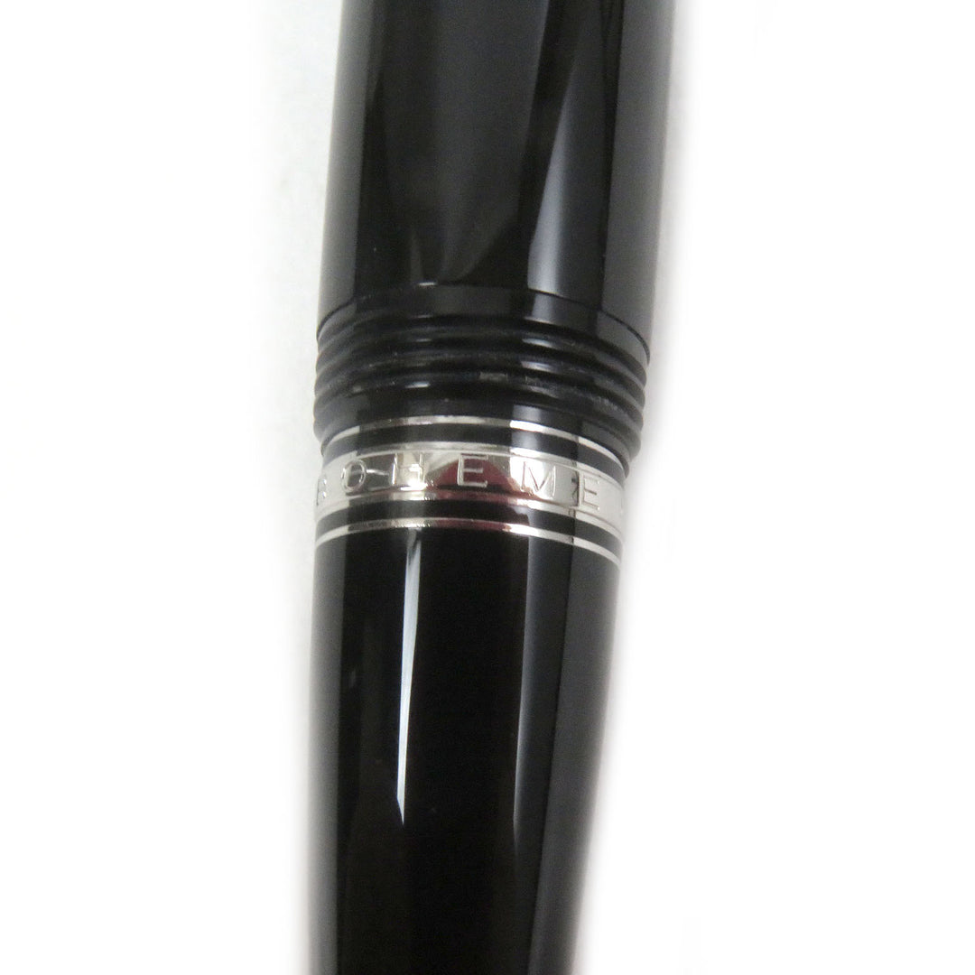 Excellent MONTBLANC Ballpoint pen BOHEME Cap type Black Silver Colored Gemstones