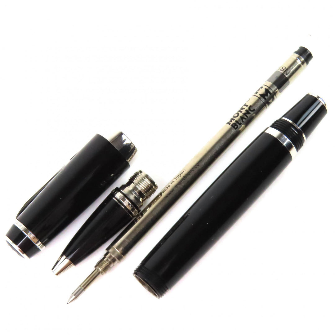 Excellent MONTBLANC Ballpoint pen BOHEME Cap type Black Silver Colored Gemstones