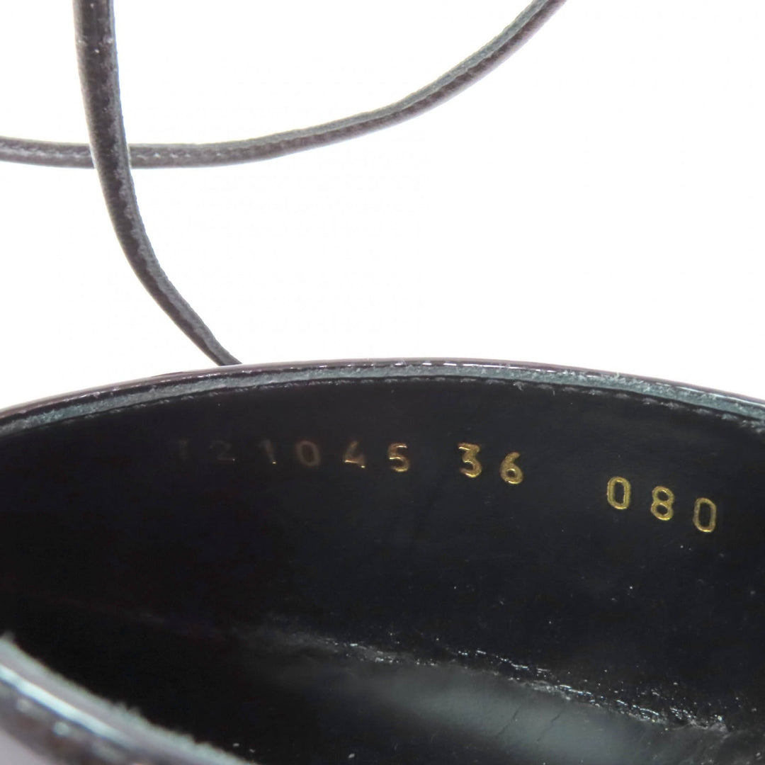 Pristine GUCCI pumps Pointed toe black Patent leather Women 36 721045