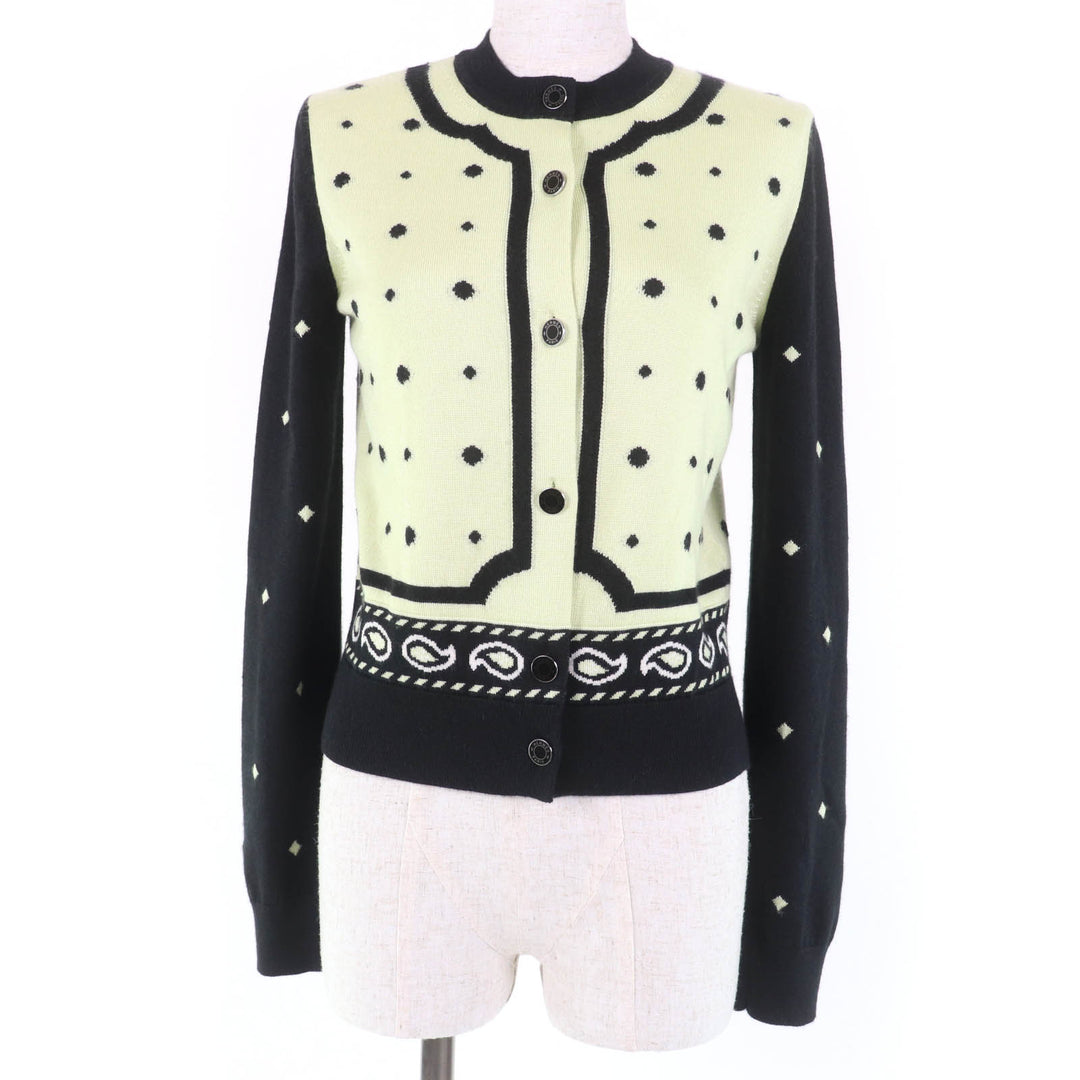 Excellent HERMES cardigan HARNAIS DE COUR Court harness cashmere 36 2H2703D8