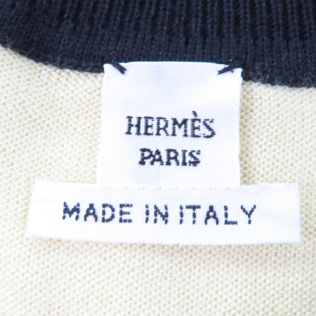 Excellent HERMES cardigan HARNAIS DE COUR Court harness cashmere 36 2H2703D8