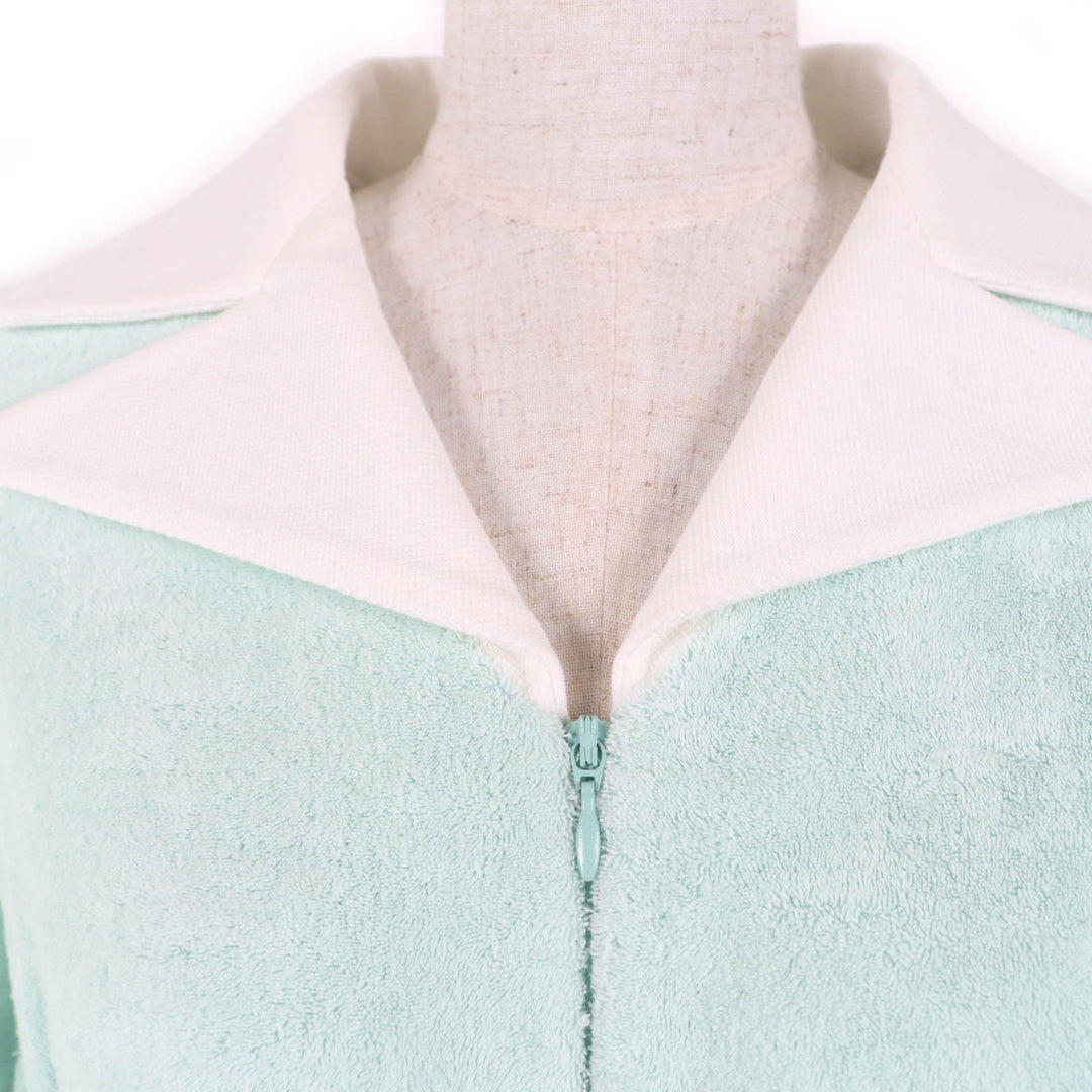 Great MIUMIU one piece Logo embroidered, pile, short sleeves green Women 40