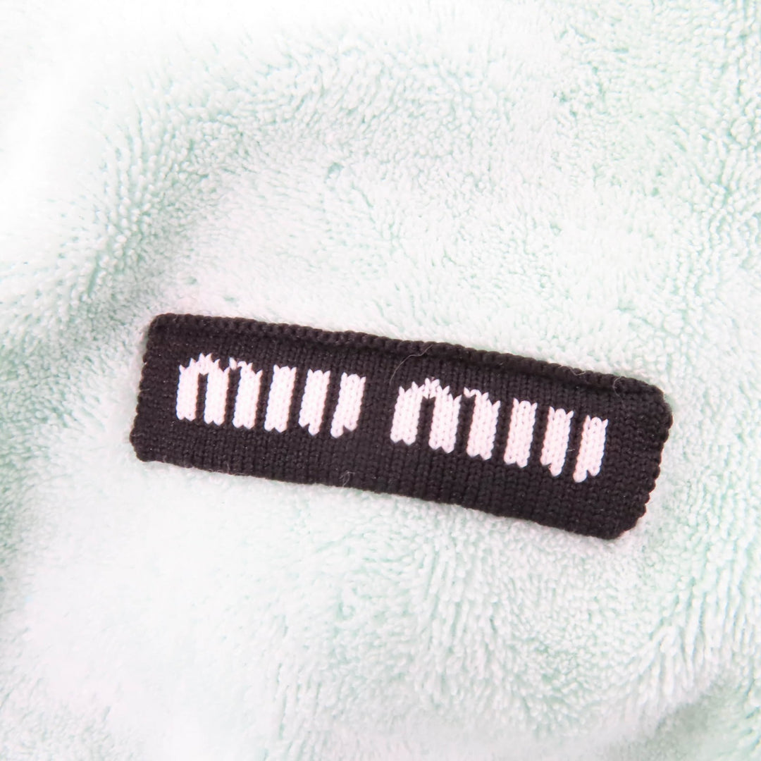 Great MIUMIU one piece Logo embroidered, pile, short sleeves green Women 40